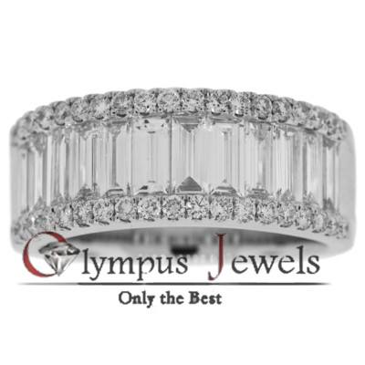 2.28CT E-F VVS CERTIFIED DIAMOND WEDDING BAND 18KW